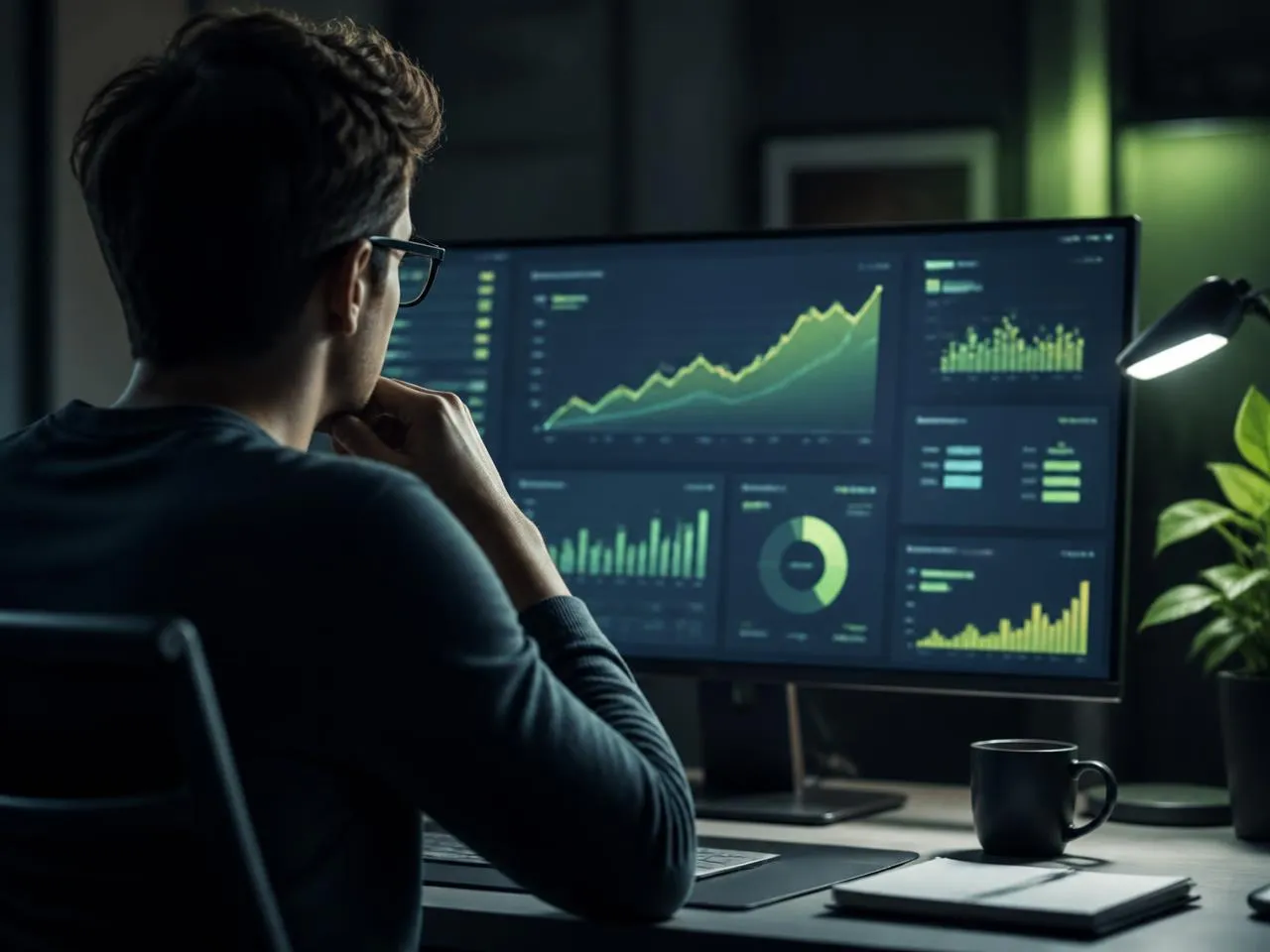 Marketer reviewing an ecommerce revenue dashboard