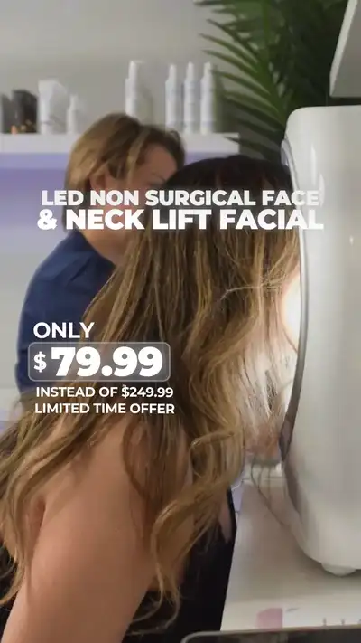 Ad creative promoting a hydrafacial glow treatment package